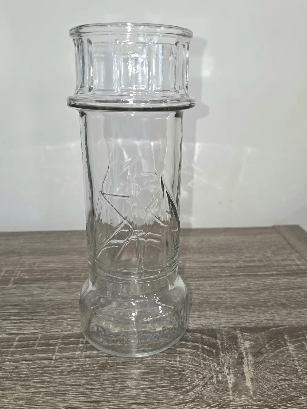 Vintage Red Lobster Lighthouse Clear Souvenir Drinking Glass 7.5
